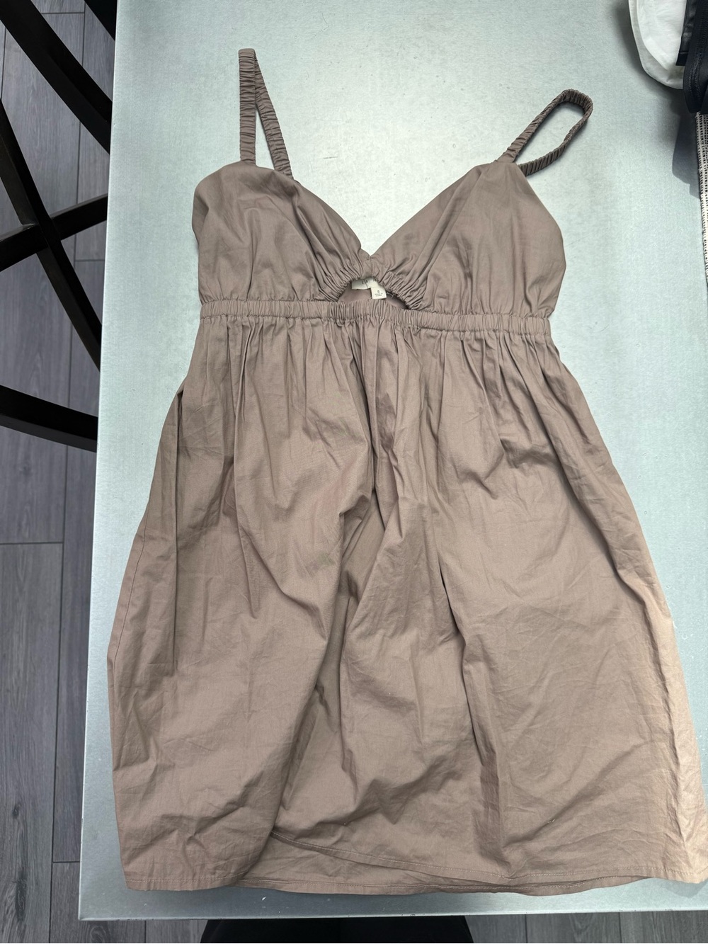 PacSun Brown Sleeveless V-Neck Cut Out Sundress